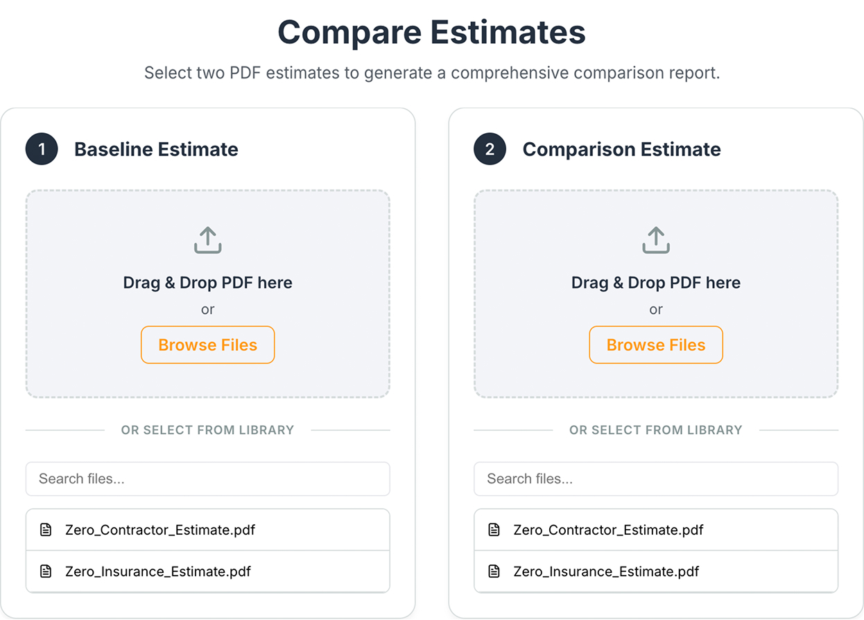 Zeroclaims comparing